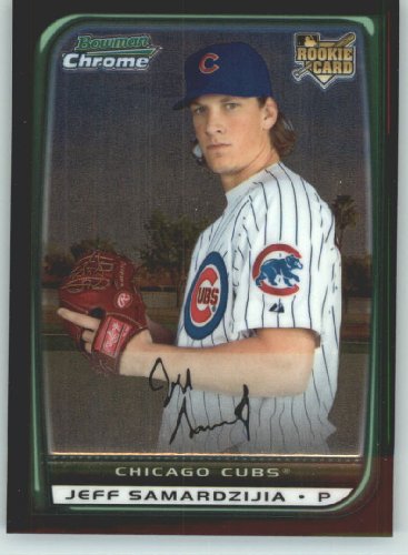 2008 Bowman Draft Chrome Baseball Cards # BDP55 Jeff Samardzijia (RC - Rookie Card) Chicago Cubs - MLB Trading Card in a Protective Display Case