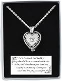 "Always in My Heart" Memorial Urn Locket-Filigree Pewter Tone