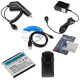 Standard Battery + Car Charger + AC Charger + USB Cable + Long Leather Pouch Case + LCD Screen Protector for AT&T LG Vu CU920