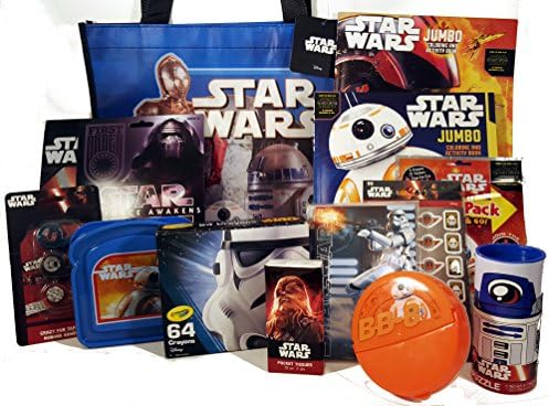 STAR WARS Coloring Crayons Stickers Bunde PACK UP N' GO Tote Coloring Books 64 Crayola Storm Trooper Star Wars Crayons Stickers Puzzle Play Pack &amp; Snack Boxcrazy fun tape &amp; More 14 piece