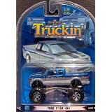 1 Badd Ride Truckin Blue and Silver Ford F-150 4X4 1:64 Scale Die Cast Truck Car by Truckin