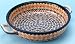  Polish Pottery Round Baker w/ Handles 10\