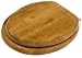 Deluxe Toilet Seat with Metal Hinges, Natural Wood