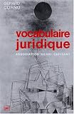 Revue Presses Universitaires de France (PUF)  / Vocabulaire juridique