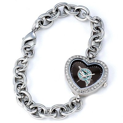 Florida Marlins Ladies Heart Watch By Game Time