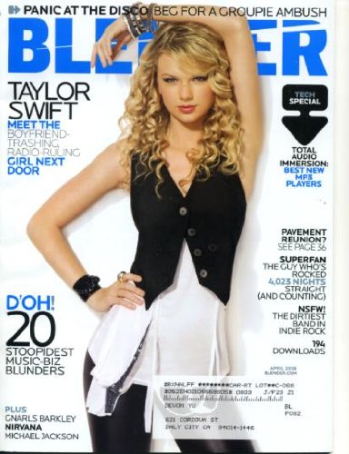 Blender April 2008 Taylor Swift Cover, Stephen Malkmus of Pavement, Adam Duritz of Counting Crows, Nirvana