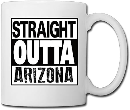 Straight Outta Arizona Coffee Ceramic Mug White