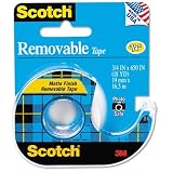 Removable Tape with Dispenser, 1 Core, 3/4 x 18 Yards