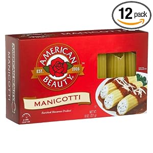 American Beauty Manicotti, 8-Ounce Box (Pack of 12) by American Beauty