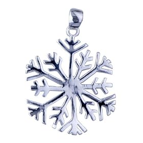 Snowflake Sterling Silver Pendant Pendants Christmas Holiday Jewelry Gift