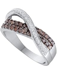 0.49CTW COGNAC DIAMOND FASHION BAND