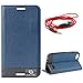 DMG Huawei Honor 4C Flip Cover, DMG PRaiders Premium Magnetic Wallet Stand Cover Case for Huawei Honor 4C (Pebble Blue) + 3.5mm Flat AUX Cable with Mic RS.399.00