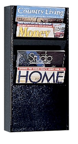 See Buddy Products 5 Pocket Display Rack, Steel, 4 x 20.375 x 9.75 Inches, Black (0811-4)