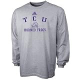 adidas Texas Christian Horned Frogs Ash Practice Long Sleeve T-shirt