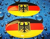 German DEUTSCHLAND Crest Car Domed Decal Sticker Oval