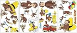 Curious George Wall Stickers - 24 Large Monkey Decals