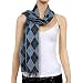 Black & Gray Argyle Softer Than Cashmere Long Fringe Scarf