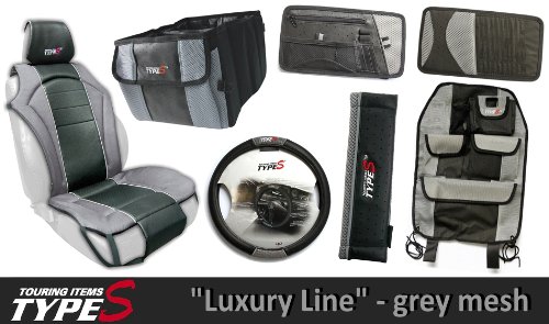 Imagen principal de Type S - Organizador para parasol (múltiples bolsillos, imitación de piel, malla), color gris