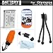 Battery Kit For Olympus Tough TG-320, TG-310, Stylus Tough 3000 Digital Camera Includes Extended (1000Mah) Replacement LI-42B Battery + Strap Float + USB 2.0 SD Reader + Mini Tabletop Tripod + LCD Screen Protectors + More