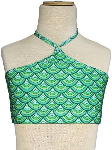 Mermaid Tail Tops matching Ocea Creations Mermaid Tails (Child, Green Petals)
