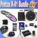 Pentax K-01 16MP APS-C CMOS Compact System Camera With 18-55mm and 55-200mm Lens (White) + Extended Life Battery + 16GB SDHC Class 10 Memory Card + USB Card Reader + Memory Card Wallet + Deluxe Case w/Strap + Shock Proof Deluxe Case + Mini HDMI to HDMI Cable + 3 Piece Professional Filter Kit + Accessory Saver Bundle!