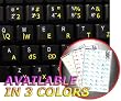 POLISH KEYBOARD STICKERS WITH YELLOW LETTERING ON TRANSPARENT BACKGROUND