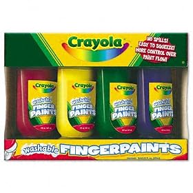 Crayola Washable Fingerpaint-Red,Yellow,Grn,Blue by Pioneer