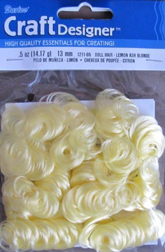 Darice Craft DOLL HAIR .5 Oz. Pack LEMON ASH BLONDE Color HIGH QUALITY Colorfast