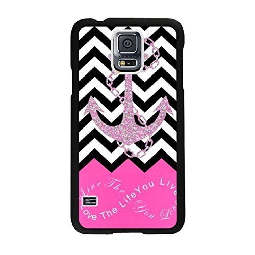 EVERMARKET(TM) Style A Pink Anchor Chevron Retro Vintage Tribal Nebula Hard Case Cover for Samsung Galaxy Note 4
