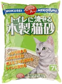 トイレに流せる木製猫砂 7L