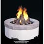 Peterson Outdoor Campfyre 34 Inch Natural Gas Manual Safety Pilot Fire Pit Package With Granite Tile Ring And Volcanic Stones