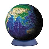 3D球体パズル 240ピース ブルーアース -地球儀-【光るパズル】 (直径約15.2cm)