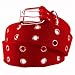 CANVAS RED & SILVER DOUBLE GROMMET WEB BELT - L