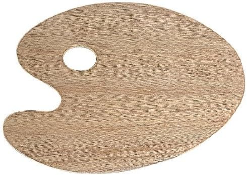 Quality Artists' Oval Wood Palette 11 3/4" x 7 1/2"