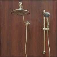 Atlantis 7 Gold Rain Shower Head to Handheld Showerhead and Bar