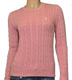 Ralph Lauren Women Crewneck Cable Knit Pony Logo Sweater