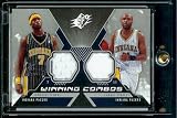 2005-06 SPx Winning Combos Jermaine O'Neal Jamaal Tinsley Dual Jerseys Indiana Pacers Basketball Card - Mint Condition - Shipped In Protective Display Case!