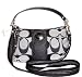 Coach Signature Stripe Demi Bag / Crossbody Bag Handbag Style 15111 Black/White