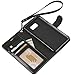 Note 5 Case, Arae Galaxy Note 5 Wallet case,[Wrist Strap] Flip Folio [Kickstand Feature] PU Leather Wallet case with ID&Credit Card Pockets for Galaxy Note 5 - Black