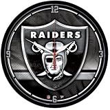 Oakland Raiders NFL Round Wall Clock