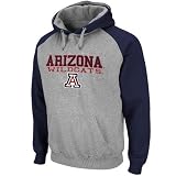 NCAA Arizona Wildcats Ash-Navy Blue Atlas Pullover Hoodie Sweatshirt