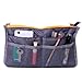 HDE Expandable Handbag Insert Purse Organizer with Handles (11X6.3X3.5) - Gray