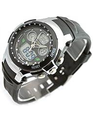 Sinceda Womens Electronic Watch Dual LED Digital and Pointer Movement Girls Series Sport Watches