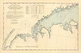 1893 LONG ISLAND SOUND NEW YORK LARGE NAUTICAL MAP
