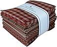 Dunroven House Homespun 12-Piece Fat Quarters, 18 by 21-Inch, Red