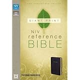 niv reference bible giant print imitation leather black indexed