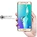 G-WACK Curved Full Coverage Tempered Glass Screen Protector for Samsung Galaxy S6edge Plus (Gold)