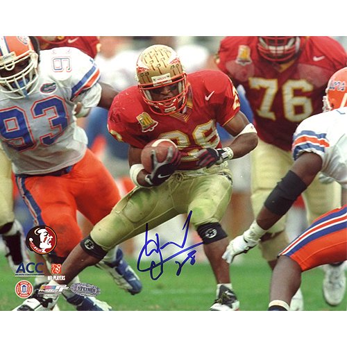 Steiner Sports NCAA Warrick Dunn FSU Run Vs Florida Autographed 8-by-10-Inch Photograph