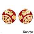 ROSATO Made in Italy Majestic Earrings With Cubic zirconia Well Made in Two tone Enamel and 14K/925 Gold plated Silver. Total item weight 6.5g Length 14mm