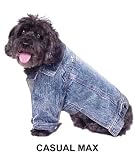 Stone Washed Denim Jean Dog Jacket Coat Size XXL